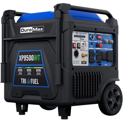 DuroMax - XP9500iHT 9,500 Watt Portable Tri Fuel Inverter Generator - Quiet, Low THD - Blue DuroMax - XP9500iHT 9,500 Watt Portable Tri Fuel Inverter Generator - Quiet, Low THD - Blue