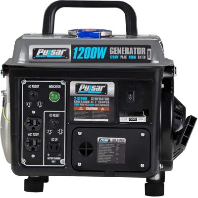 Pulsar - G1200SG 1200W Portable Gas Generator Compact Lightweight Easy Carry Emergency Backup Pulsar - G1200SG 1200W Portable Gas Generator Compact Lightweight Easy Carry Emergency Backup