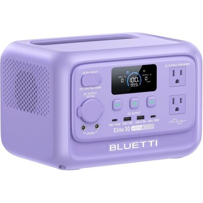 BLUETTI - 600W Continuous/1500W Peak Output Power Station 288Wh Push Button Start LiFePO4 Battery Solar Generator for Outdoors - Purple BLUETTI - 600W Continuous/1500W Peak Output Power Station 288Wh Push Button Start LiFePO4 Battery Solar Generator for Outdoors - Purple