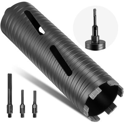 VEVOR - Core Drill Bit, 3 inch Diameter, 9-1/2 inch Drilling Depth, 5/8-11 Internal Thread, Diamond Dry Coring Bit - Black VEVOR - Core Drill Bit, 3 inch Diameter, 9-1/2 inch Drilling Depth, 5/8-11 Internal Thread, Diamond Dry Coring Bit - Black