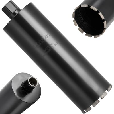 VEVOR - Core Drill Bit, 5 inch Diameter, 14 inch Drilling Depth, 1-1/4 in-7 Internal Thread, High-Precision Welding Technology - Black VEVOR - Core Drill Bit, 5 inch Diameter, 14 inch Drilling Depth, 1-1/4 in-7 Internal Thread, High-Precision Welding Technology - Black