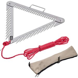 VEVOR - 24in Aquatic Weed Rake, 3-Sided Lake Weed Rake with Handle, Portable and Foldable Pond Water Grass Razor - Silver-white rake + red rope + khaki cloth bag VEVOR - 24in Aquatic Weed Rake, 3-Sided Lake Weed Rake with Handle, Portable and Foldable Pond Water Grass Razor - Silver-white rake + red rope + khaki cloth bag