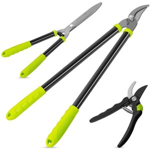 Steelite - 3 PCS Loppers Hedge Shears & Pruners Set Hedge Clippers Tree Trimmer Steelite - 3 PCS Loppers Hedge Shears & Pruners Set Hedge Clippers Tree Trimmer