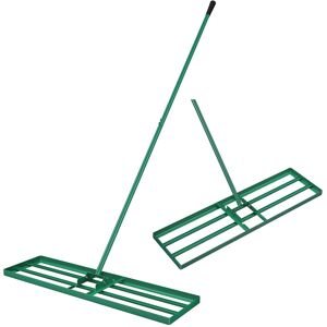 Costway - Lawn Leveling Rake 36'' x 10'' Heavy Duty Level Lawn Tool for Garden Backyard/Lawn - Green Costway - Lawn Leveling Rake 36'' x 10'' Heavy Duty Level Lawn Tool for Garden Backyard/Lawn - Green