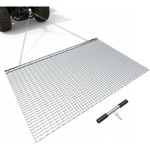 VEVOR - Drag Harrow, 5 x 3 ft, High-Efficiency Chain Harrow Rake, ATVs UTVs Tractors Attachments, Durable Galvanized Steel - Silver VEVOR - Drag Harrow, 5 x 3 ft, High-Efficiency Chain Harrow Rake, ATVs UTVs Tractors Attachments, Durable Galvanized Steel - Silver