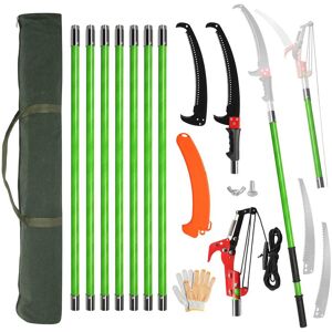 Winado - Manual Pole Saw, 30 Feet Extendable Tree Pruner with Knives and Storage Pocket, Sharp Steel Blade and Scissors Winado - Manual Pole Saw, 30 Feet Extendable Tree Pruner with Knives and Storage Pocket, Sharp Steel Blade and Scissors