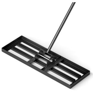 Costway - Lawn Leveling Rake 30" x 10" Heavy Duty Level Lawn Tool for Garden Backyard/Lawn - Black Costway - Lawn Leveling Rake 30" x 10" Heavy Duty Level Lawn Tool for Garden Backyard/Lawn - Black