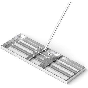 Costway - Lawn Leveling Rake 30" x 10" Heavy Duty Level Lawn Tool for Garden Backyard/Lawn - Silver Costway - Lawn Leveling Rake 30" x 10" Heavy Duty Level Lawn Tool for Garden Backyard/Lawn - Silver