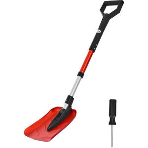 VEVOR - Snow Shovel for Driveway, 9 in Foldable Snow Shovel with D-shaped Handle , 36-40 in Adjustable, Aluminum Alloy - Red+Black VEVOR - Snow Shovel for Driveway, 9 in Foldable Snow Shovel with D-shaped Handle , 36-40 in Adjustable, Aluminum Alloy - Red+Black