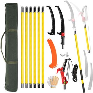 Winado - Manual Pole Saw, 26 Feet Extendable Tree Pruner with Knives and Storage Pocket, Sharp Steel Blade and Scissors Winado - Manual Pole Saw, 26 Feet Extendable Tree Pruner with Knives and Storage Pocket, Sharp Steel Blade and Scissors