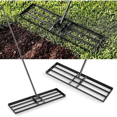 Costway - Lawn Leveling Rake 36" x 10" Heavy Duty Level Lawn Tool for Garden Backyard/Lawn - Black Costway - Lawn Leveling Rake 36" x 10" Heavy Duty Level Lawn Tool for Garden Backyard/Lawn - Black