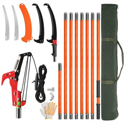 Winado - Manual Pole Saw for Tree Trimming, 26 ft Extendable Tree Pruner, Sharp Steel Blade and Scissors Winado - Manual Pole Saw for Tree Trimming, 26 ft Extendable Tree Pruner, Sharp Steel Blade and Scissors