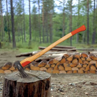 Kings County Tools - Maul Wood Splitter Axe 31.5” Wood Splitting Axe with Hickory Handle and Log Splitter Wedge Steel Blade - German-Made Kings County Tools - Maul Wood Splitter Axe 31.5” Wood Splitting Axe with Hickory Handle and Log Splitter Wedge Steel Blade - German-Made