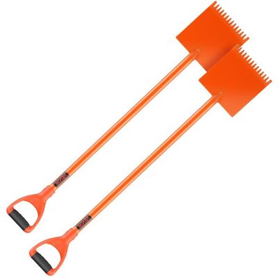 VEVOR - Shingle Shovel 2 Pack, D-Grip Handle Shingle Roof Ripper, High Hardness 45# Steel & Lightweight Easy Tearing Off Roofing - Orange VEVOR - Shingle Shovel 2 Pack, D-Grip Handle Shingle Roof Ripper, High Hardness 45# Steel & Lightweight Easy Tearing Off Roofing - Orange
