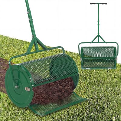 Gymax - 24'' Compost Spreader w/ Height-Adjustable T-Shaped Handle for Lawn Garden - Green Gymax - 24'' Compost Spreader w/ Height-Adjustable T-Shaped Handle for Lawn Garden - Green