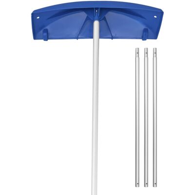 VEVOR - Adjustable Snow Roof Rake, 24-inch PP Blade, 3.8-18.2 ft Extendable Snow Scraper with Wheels, Anti-Slip Handle - Silver + Blue VEVOR - Adjustable Snow Roof Rake, 24-inch PP Blade, 3.8-18.2 ft Extendable Snow Scraper with Wheels, Anti-Slip Handle - Silver + Blue