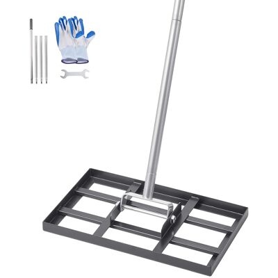 VEVOR - Lawn Leveling Rake, Lawn Leveler with 78 in Handle, 17x10 in Ground Plate, Rust-Resistant Carbon Steel Soil Leveler - Black VEVOR - Lawn Leveling Rake, Lawn Leveler with 78 in Handle, 17x10 in Ground Plate, Rust-Resistant Carbon Steel Soil Leveler - Black