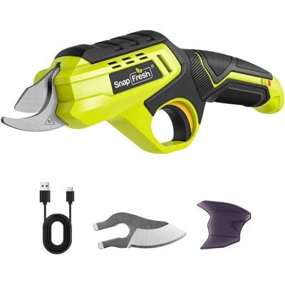 SnapFresh - 4V Cordless Electric Pruning Shears with 3/4" Cutting Capacity, 4.0Ah Battery and Extra Blade - Green SnapFresh - 4V Cordless Electric Pruning Shears with 3/4" Cutting Capacity, 4.0Ah Battery and Extra Blade - Green