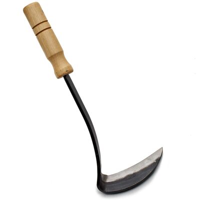 Kings County Tools - Japanese Weeding Sickle 12” Garden Hoe Nejiri Kama Weed Remover Tool with Razor Sharp 4” Drop Forged Steel Blade Kings County Tools - Japanese Weeding Sickle 12” Garden Hoe Nejiri Kama Weed Remover Tool with Razor Sharp 4” Drop Forged Steel Blade