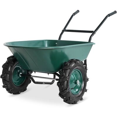 Best Choice Products - 16" Performance Tires Dual-Wheel Wheelbarrow Cart, 500Lb Capacity, Extra Large Wheels - Green Best Choice Products - 16" Performance Tires Dual-Wheel Wheelbarrow Cart, 500Lb Capacity, Extra Large Wheels - Green
