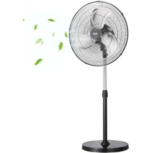 VEVOR - Industrial Pedestal Fan, 18 Inch 90-Degree Oscillating Fan, Height Adjustable Standing Fans with 3 Adjustable Speeds - Black VEVOR - Industrial Pedestal Fan, 18 Inch 90-Degree Oscillating Fan, Height Adjustable Standing Fans with 3 Adjustable Speeds - Black