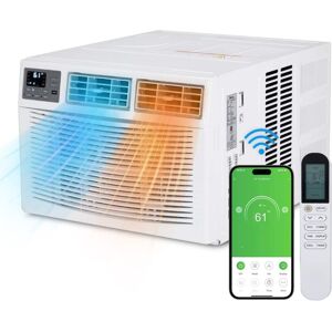 Winado - 8000 BTU Window Air Conditioner with Heat and Dehumidifier, Wi-Fi Enabled, Energy-Efficient Window AC Unit with Remote - White Winado - 8000 BTU Window Air Conditioner with Heat and Dehumidifier, Wi-Fi Enabled, Energy-Efficient Window AC Unit with Remote - White