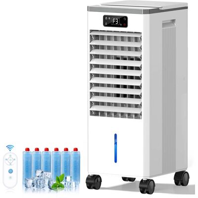 Loheer - 7.5L Portable Air Cooler with Remote, 3-Speed 12H Timer - Gray Loheer - 7.5L Portable Air Cooler with Remote, 3-Speed 12H Timer - Gray
