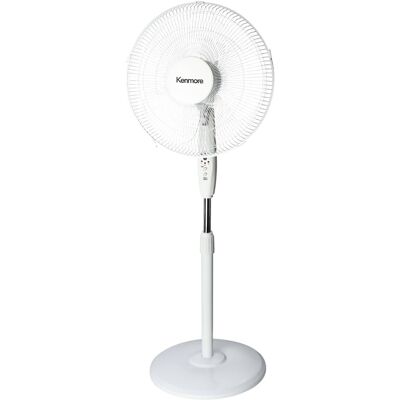 Kenmore - Digital Pedestal Fan - White Kenmore - Digital Pedestal Fan - White