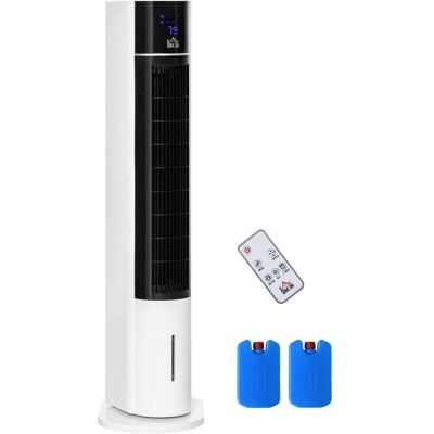 Loheer - 41" Portable Air Conditioner Evaporative Cooler Tower Fan 3-in-1 Ice Cooling Bladeless Room Cooler with Remote Loheer - 41" Portable Air Conditioner Evaporative Cooler Tower Fan 3-in-1 Ice Cooling Bladeless Room Cooler with Remote