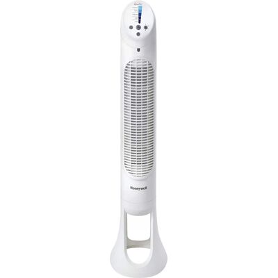 Honeywell - QuietSet 5-Speed Oscillating Tower Fan HYF260W - White Honeywell - QuietSet 5-Speed Oscillating Tower Fan HYF260W - White