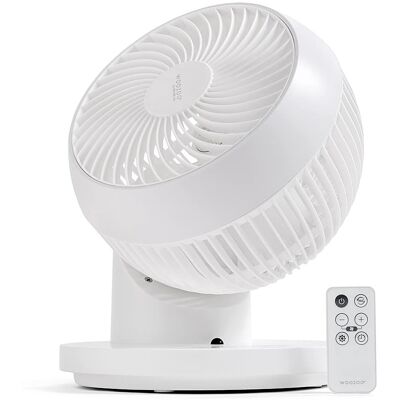 IRIS USA WOOZOO Fan with Remote, 360° Oscillating Fan, Desk Fan - White IRIS USA WOOZOO Fan with Remote, 360° Oscillating Fan, Desk Fan - White
