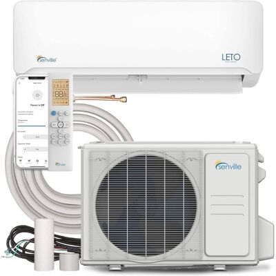 Senville - 24000 BTU Mini Split Air Conditioner - Heat Pump - SENL/24CD - White Senville - 24000 BTU Mini Split Air Conditioner - Heat Pump - SENL/24CD - White