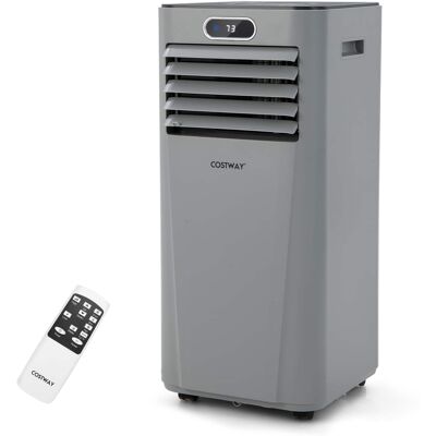 Costway - 6000 BTU Portable Air Conditioner Cools up to 350 sq.ft w/ Remote Control 3-in-1 Air Cooler w/ Drying - Gray Costway - 6000 BTU Portable Air Conditioner Cools up to 350 sq.ft w/ Remote Control 3-in-1 Air Cooler w/ Drying - Gray