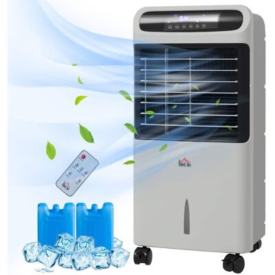 Loheer - Evaporative Air Cooler Portable Ice Cooling Fan with Remote Oscillating for Home Office Bedroom Gray Loheer - Evaporative Air Cooler Portable Ice Cooling Fan with Remote Oscillating for Home Office Bedroom Gray
