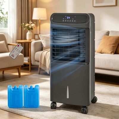 Loheer - Evaporative Air Cooler Ice Cooling Fan with Remote Oscillating Portable Swamp Cooler Black Loheer - Evaporative Air Cooler Ice Cooling Fan with Remote Oscillating Portable Swamp Cooler Black