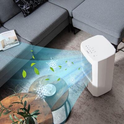 Loheer - 3-in-1 Evaporative Air Cooler Portable Swamp Cooler Fan Humidifier with Remote 5L Tank for Home Office White Loheer - 3-in-1 Evaporative Air Cooler Portable Swamp Cooler Fan Humidifier with Remote 5L Tank for Home Office White