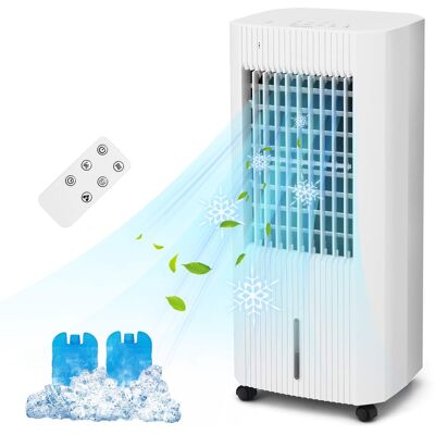 Costway - 3-In-1 Evaporative Air Cooler w/ Humidifier & Fan Portable Rolling Swamp Cooler - White Costway - 3-In-1 Evaporative Air Cooler w/ Humidifier & Fan Portable Rolling Swamp Cooler - White