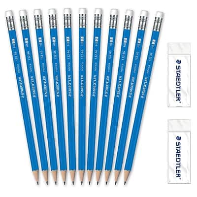 Staedtler - Norica Pre-Sharpened Wooden Pencil with Block Erasers, #2 Medium Lead, 250/Pack (13246C250) Staedtler - Norica Pre-Sharpened Wooden Pencil with Block Erasers, #2 Medium Lead, 250/Pack (13246C250)