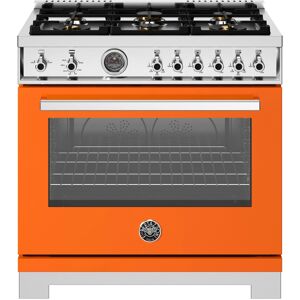 Bertazzoni - 36" Professional Series range - Gas oven - 6 brass burners - Orange Bertazzoni - 36" Professional Series range - Gas oven - 6 brass burners - Orange