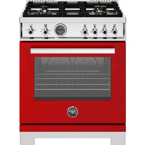 Bertazzoni - 30" Professional Series range - Gas oven - 4 brass burners - Red Bertazzoni - 30" Professional Series range - Gas oven - 4 brass burners - Red