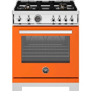 Bertazzoni - 30" Professional Series range - Gas oven - 4 brass burners - Orange Bertazzoni - 30" Professional Series range - Gas oven - 4 brass burners - Orange