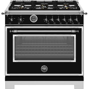 Bertazzoni - 36" Heritage Series range - Gas Oven - 6 brass burners - Black Bertazzoni - 36" Heritage Series range - Gas Oven - 6 brass burners - Black