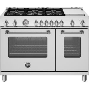 Bertazzoni - 48" Master Series range - Gas Oven - 6 aluminum burners + griddle - Stainless Steel Bertazzoni - 48" Master Series range - Gas Oven - 6 aluminum burners + griddle - Stainless Steel