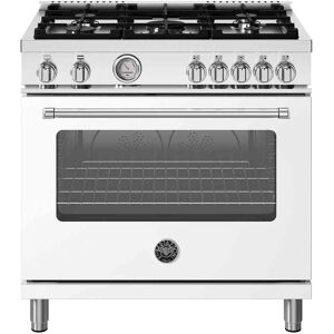 Bertazzoni - 36" Master Series range - Gas oven - 5 aluminum burners - White Bertazzoni - 36" Master Series range - Gas oven - 5 aluminum burners - White