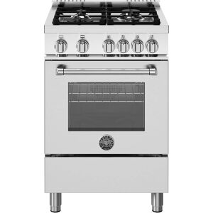 Bertazzoni - 24" Master Series range - Gas oven - 4 aluminum burners - Stainless Steel Bertazzoni - 24" Master Series range - Gas oven - 4 aluminum burners - Stainless Steel