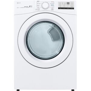 LG - 7.4 Cu. Ft. Stackable Electric Dryer with FlowSense - White LG - 7.4 Cu. Ft. Stackable Electric Dryer with FlowSense - White