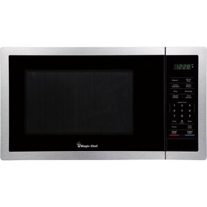 Magic Chef - 0.9 Cu Ft 900W Countertop Digital Touch Microwave - Silver Magic Chef - 0.9 Cu Ft 900W Countertop Digital Touch Microwave - Silver