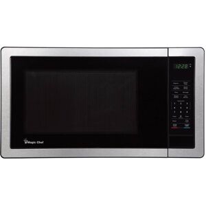 Magic Chef - 1.1-Cu. Ft. 1,000-Watt Digital Touch Countertop Microwave - Silver Magic Chef - 1.1-Cu. Ft. 1,000-Watt Digital Touch Countertop Microwave - Silver