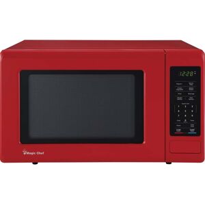 Magic Chef - 0.9 Cu Ft 900W Countertop Digital Touch Microwave - Red Magic Chef - 0.9 Cu Ft 900W Countertop Digital Touch Microwave - Red