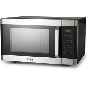 Commercial Chef - Small 1.6 Cu. Ft Microwave with Touch Controls & Digital Display - Stainless Steel Commercial Chef - Small 1.6 Cu. Ft Microwave with Touch Controls & Digital Display - Stainless Steel